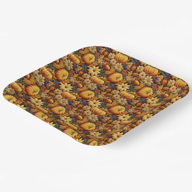 Plato De Papel Temporada de Acción de Gracias y Caída (Angular)