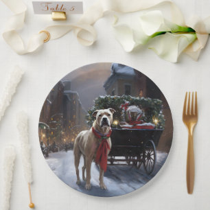 Plato De Papel Temporada festiva de Navidad del Staffordshire Ame