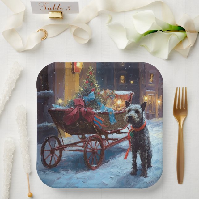 Plato De Papel Temporada festiva de Navidades de Chesapeake (Boda)