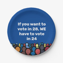 Plato De Papel Tenemos que votar en 24
