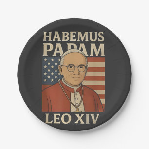 Plato De Papel Tenemos un papa Papa León XIV Iglesia Cristiana