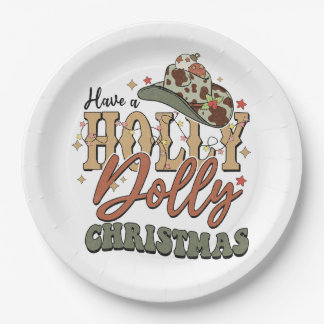 Plato De Papel Tener Navidades Holly Dolly