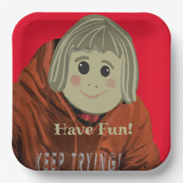 Plato De Papel Tener placas de papel cómico divertidas