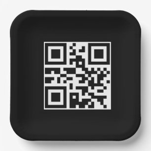 Plato De Papel Tener un buen día de código QR