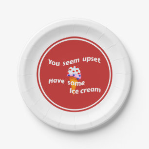 Plato De Papel Tener Un Helado