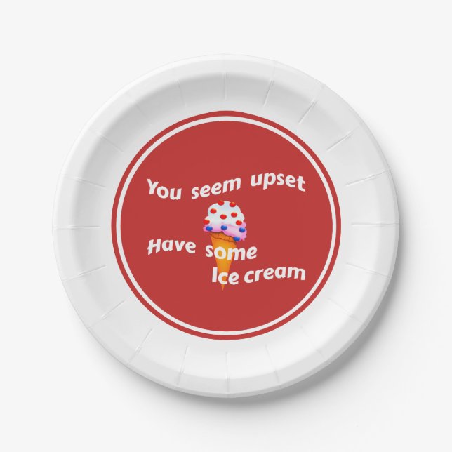 Plato De Papel Tener Un Helado (Anverso)