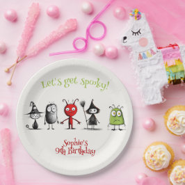 Plato De Papel ¡Tengamos miedo! Aniversario de monstruos tremendo