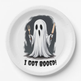 Plato De Papel Tengo Fantasma De Halloween