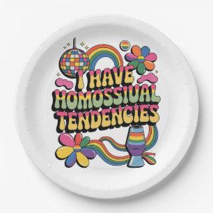 Plato De Papel Tengo Tendencias Homosexuales Mes del Orgullo LGBT