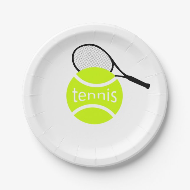 Plato De Papel Tenis (Anverso)