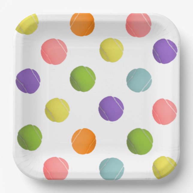 Plato De Papel Tenis (Anverso)