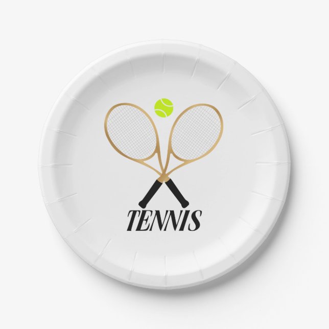 Plato De Papel Tenis (Anverso)