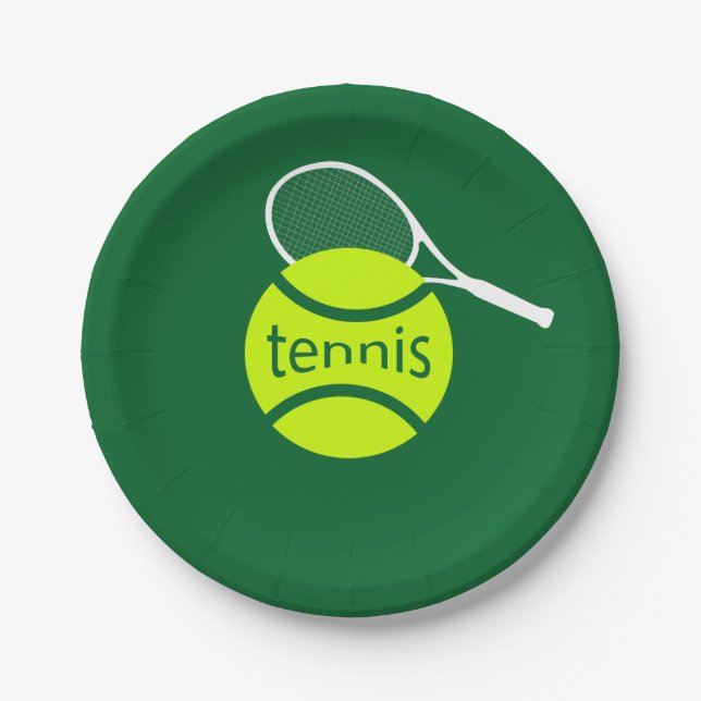 Plato De Papel Tenis (Anverso)