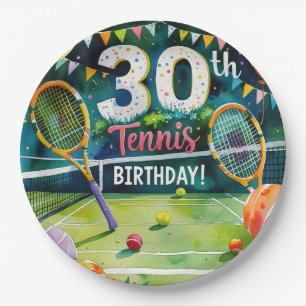 Plato De Papel Tenis 30.º Día temático