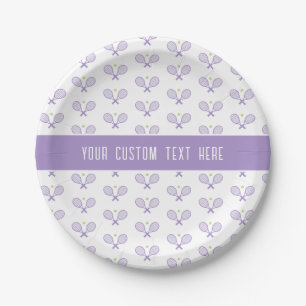 Plato De Papel Tenis Pattern Personalizado