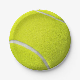Plato De Papel Tennis Ball Yellow Sports