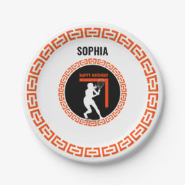 Plato De Papel Tennis Birthday, Tennis Girl Player