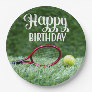 Plato De Papel Tennis Happy    BirthdayPaper Plates
