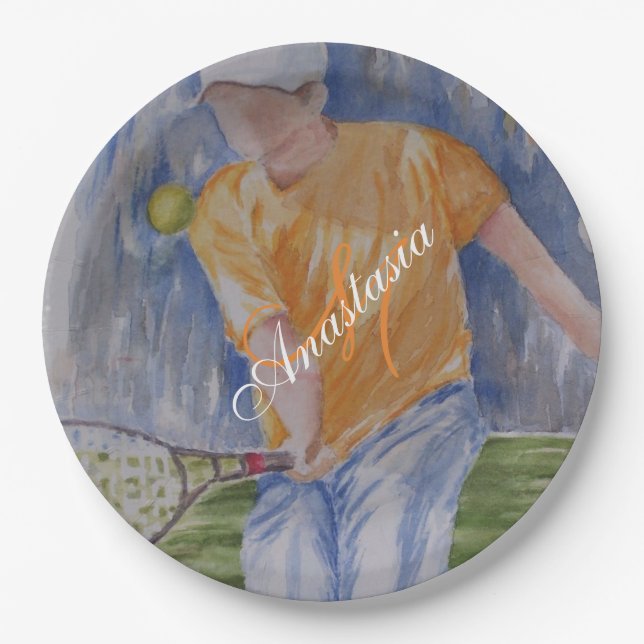 PLATO DE PAPEL TENNIS PARY MONOGRAM (Anverso)