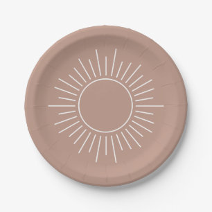 Plato De Papel Teraccotta Sun