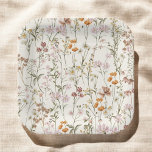 Plato De Papel Terracotta Boda De Flor Silvestre En Bloom Garden<br><div class="desc">Celebra tu boda de boho con nuestro Boda de Flor Silvestre en las placas de papel de los jardines de Bloom. Estos platos, adornados con un bonito diseño de flores silvestres, aportan un toque de belleza natural a la recepción. La temática "In Bloom" infunde una sensación de romance y de...</div>