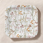 Plato De Papel Terracotta Boda De Flor Silvestre En Bloom Garden<br><div class="desc">Celebra tu boda de boho con nuestro Boda de Flor Silvestre en las placas de papel de los jardines de Bloom. Estos platos, adornados con un bonito diseño de flores silvestres, aportan un toque de belleza natural a la recepción. La temática "In Bloom" infunde una sensación de romance y de...</div>