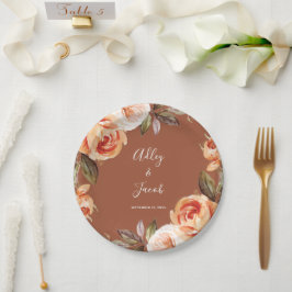 Plato De Papel Terracotta Fall Boho Boda Floral