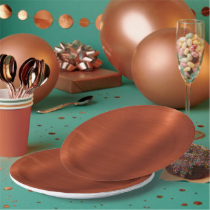 Plato De Papel Terracotta Shimmer Ombre