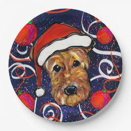 PLATO DE PAPEL TERRIER AIREDALE       