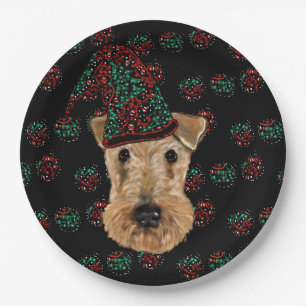 PLATO DE PAPEL TERRIER AIREDALE