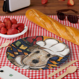 Plato De Papel Terrier Airedale 
