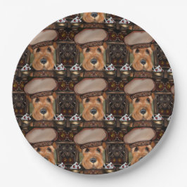 Plato De Papel Terrier Airedale 