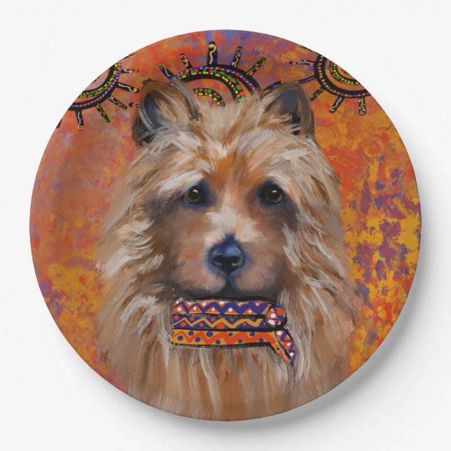 Plato De Papel Terrier australiano (Anverso)