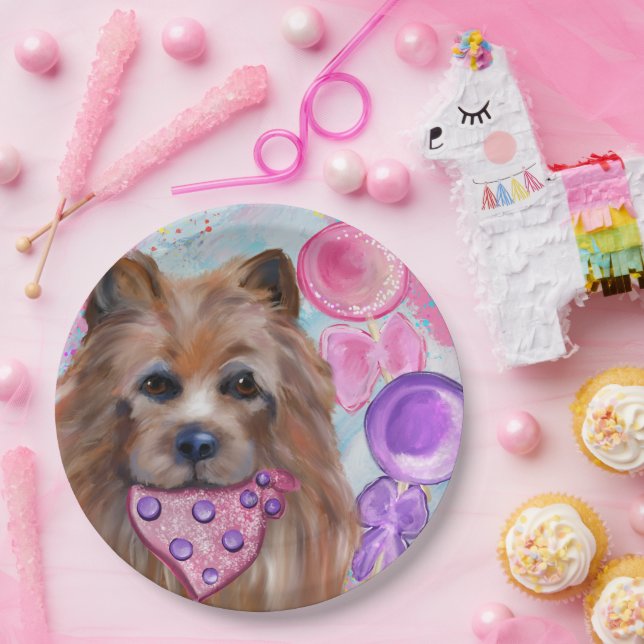 PLATO DE PAPEL TERRIER AUSTRALIANO (Fiesta)