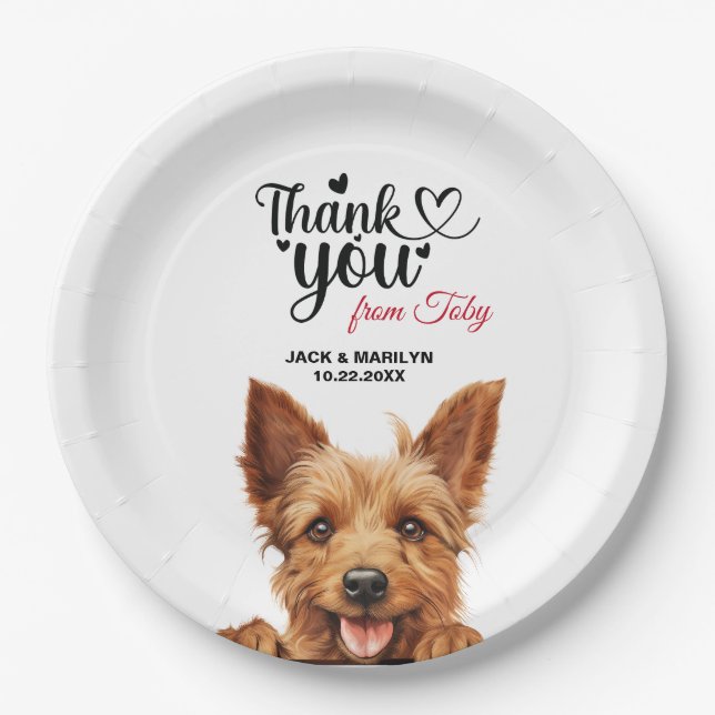 Plato De Papel Terrier australiano (Anverso)