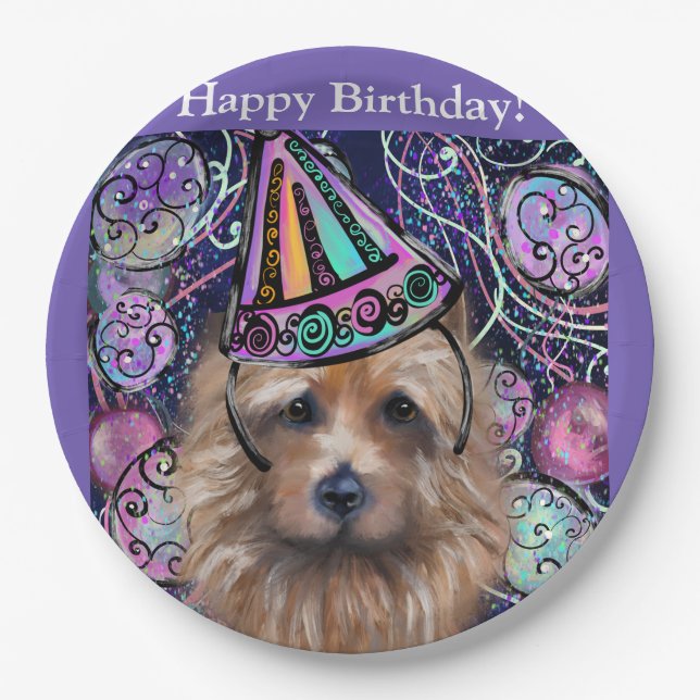 Plato De Papel Terrier Australiano    (Anverso)