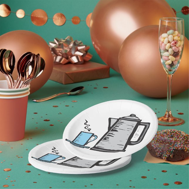 Plato De Papel Tetera Y Copa (Subido por el creador)