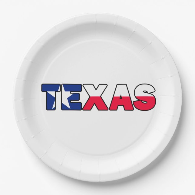 Plato De Papel Texas (Anverso)