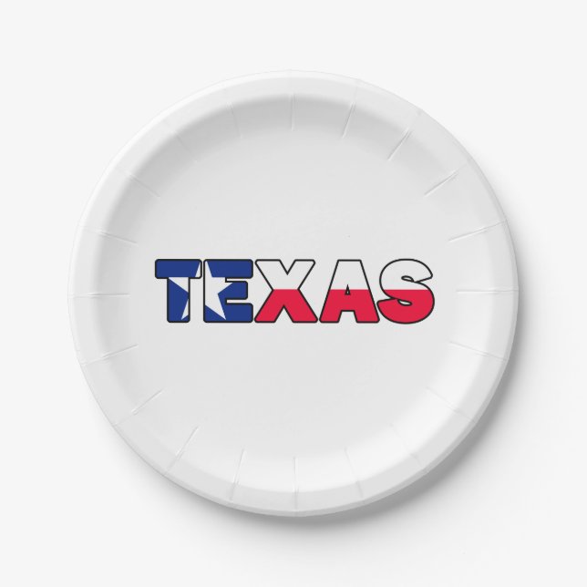Plato De Papel Texas (Anverso)