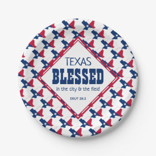 Plato De Papel TEXAS Blessed Christian