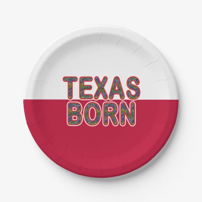 Plato De Papel Texas Born Bluebonnet (Anverso)