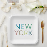 Texto colorido de Nueva York  