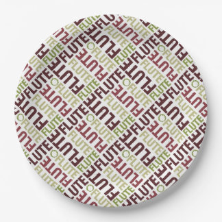 Plato De Papel Texto de flauta