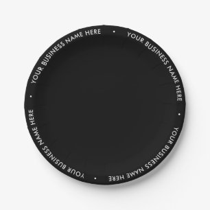 Plato De Papel Texto de negocios de la frontera blanca Minimalist