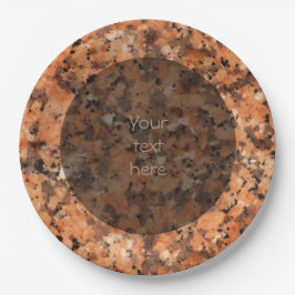 Plato De Papel Texto de piedra de geología vetusta en cualquier t