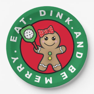 Plato De Papel Texto del personalizado del chica Gingerbread 