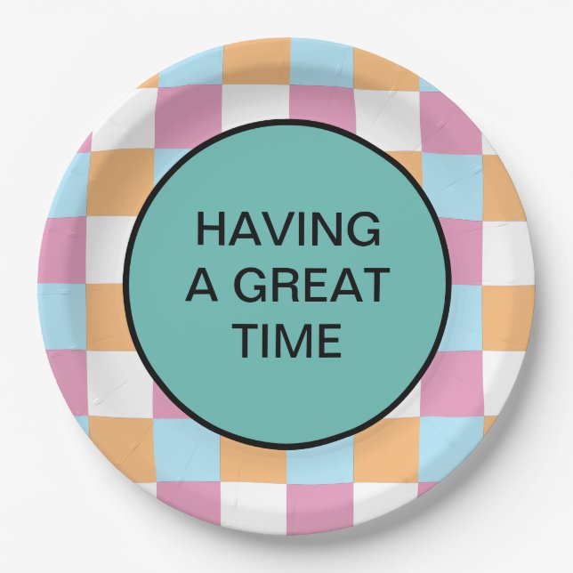 Plato De Papel Texto gracioso personalizado (Anverso)