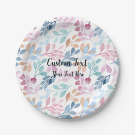 Plato De Papel Texto Personalizado de diseño de caligrafía de gui