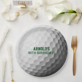Plato De Papel Textura de la pelota de golf personalizada