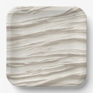 Plato De Papel Textura de marfil abstracto